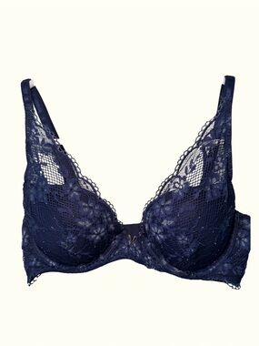 Victoria's Secret Navy Lace Underwire Bra - Deep Blue